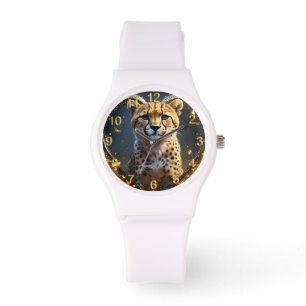 Montre Sparkly Gold Cheetah Love,