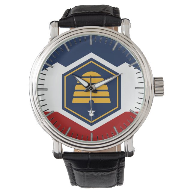 Montre spéciale patriotique avec drapeau de l'Utah (devant)
