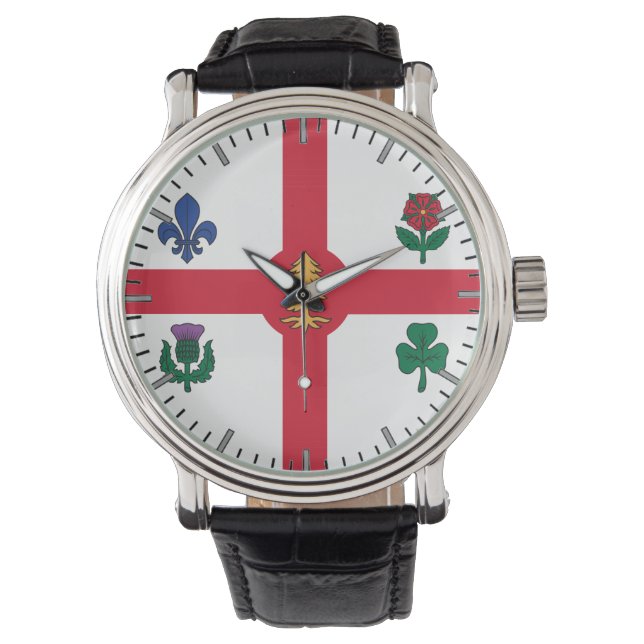 Montre spéciale patriotique avec drapeau de Montré (devant)