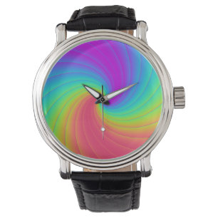 Montre Spiral Whirl Swirl art de Prismatic Trippy
