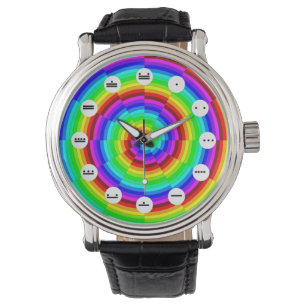 Montre Spirale arc-en-ciel (face maya) par Kenneth Yoncic