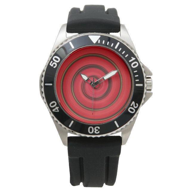 Montre spirale rouge cool (devant)