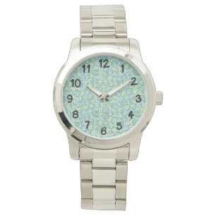 Montre Spirales Vert Bleu