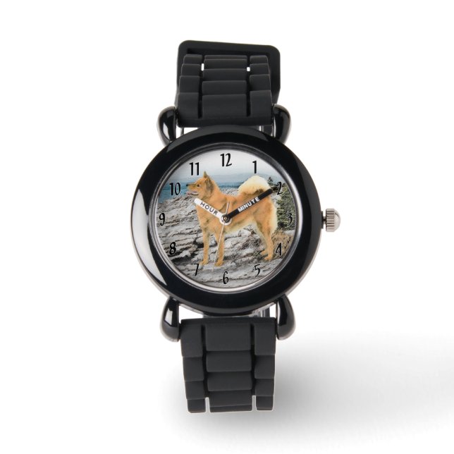 Montre Spitz finlandais à Seashore Peinture - Chien Art (Recto)