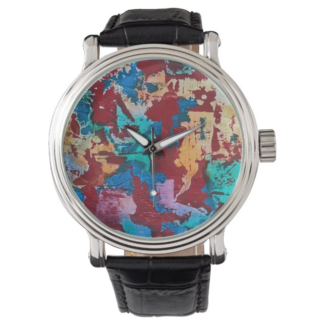 Montre Splashy-Hand Painted Abstract Art (devant)