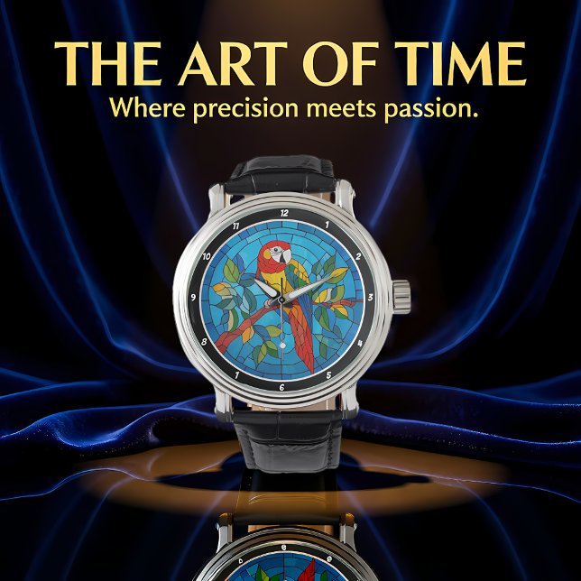 Montre "Splendeur Tropicale" - Mur de Verre Peint Perruch (Créateur téléchargé)