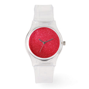 Montre Sportif féminin rose chaud, cadran de Parties scin