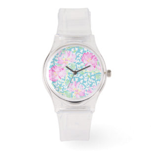 Montre Sportive Rose : Roses Roses Roses, Papillon