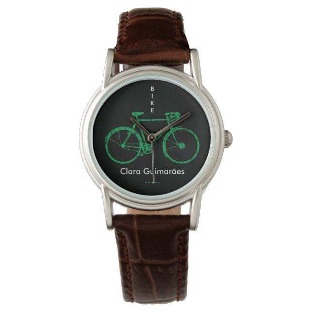 Montre Sports à vélo personnalisés avec le nom (devant)