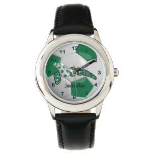Montre Sports Dark Green Soccer Ball   Nom do-it-yourself