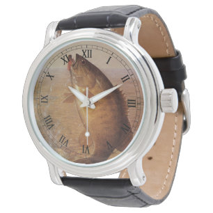 Montre Sports vintages Pêche, Poisson Brown à grande bouc