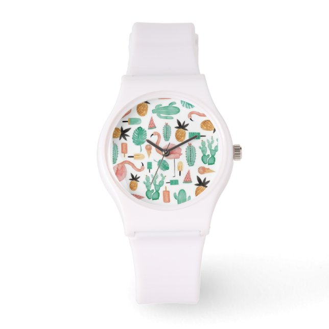 Montre Sporty Watch Summer Print Girl Femme (Recto)