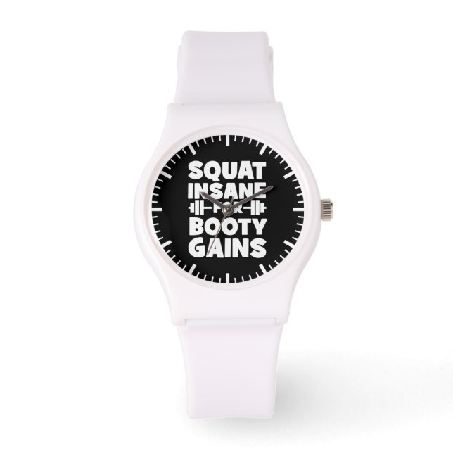 Montre Squat fou pour des gains de bottes - Gym Drôle pou (Recto)