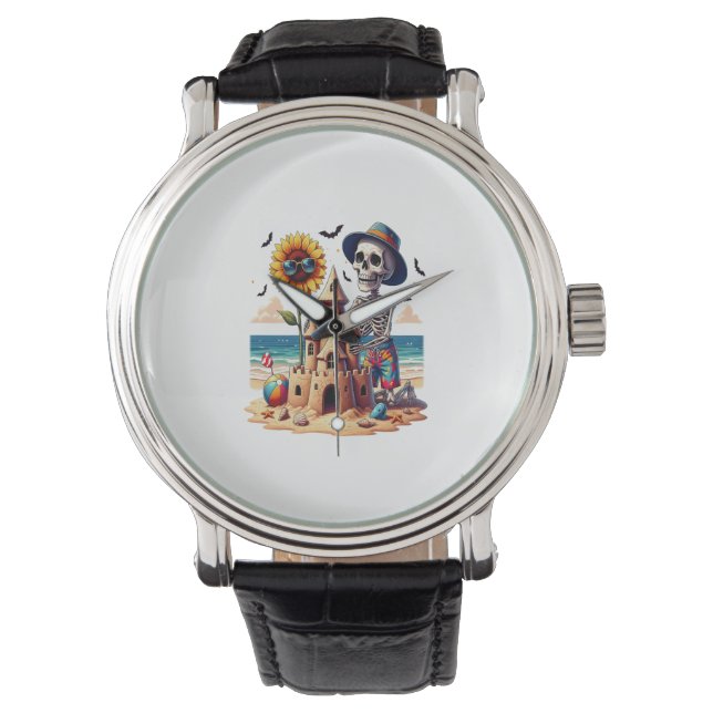Montre Squelette Cool à la Plage (devant)