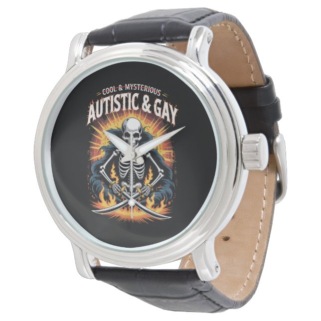 Montre Squelette Pas Cool Et Mystérieux Autiste Gay (Incliné)