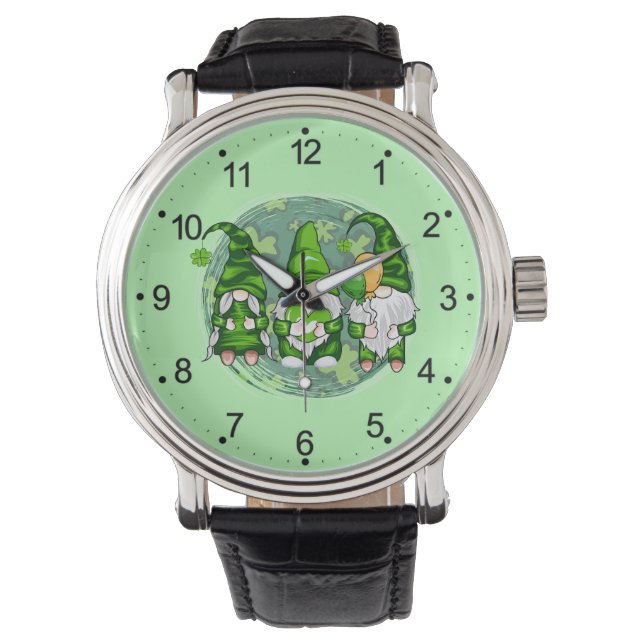 Montre St. Patrick's Day Gnomes Shamrock Gnomes-54989 (devant)