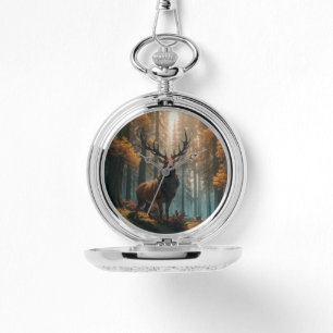 Montre Stag In The Majestic Wood's Pocket Watch Design