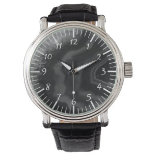 Montre Star Burst Black Agate, Cool Natural Stone Unique