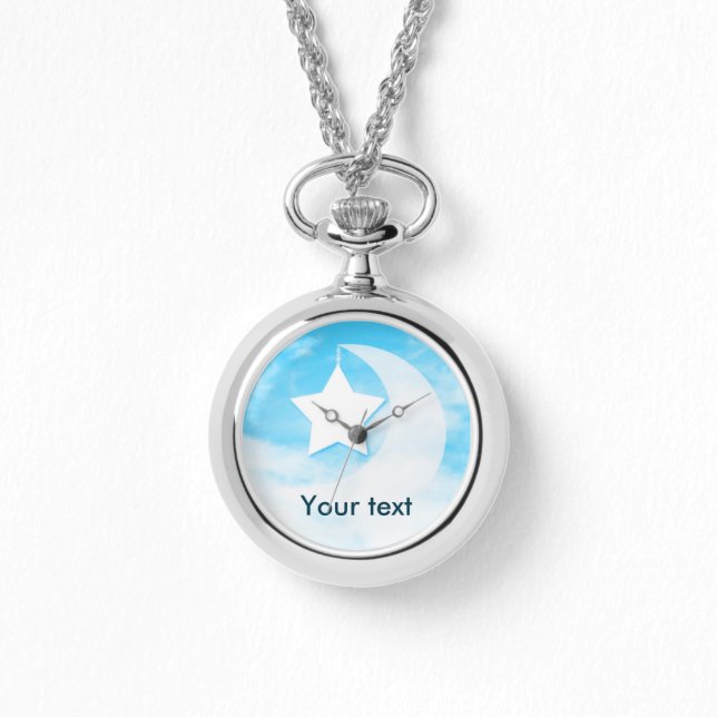 Montre Star & Moon Femme Wraparound Silver Watch (Recto)