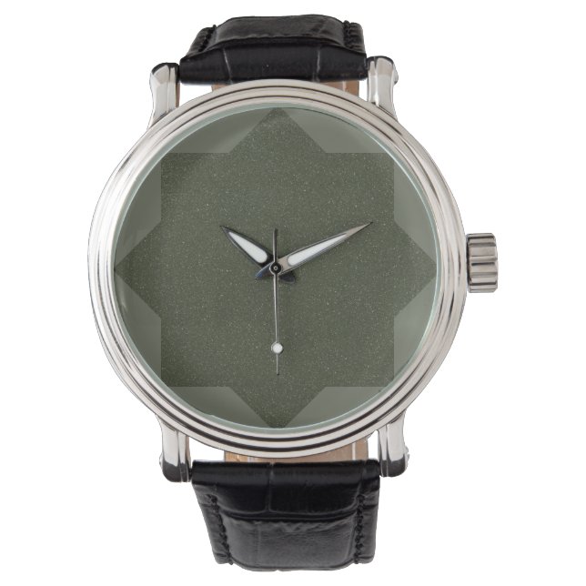 Montre Star Motif Moss Green eWatch (devant)