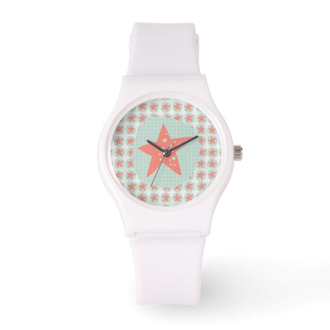 Montre Starfish Whimsical Mer Océan Nautique (Recto)
