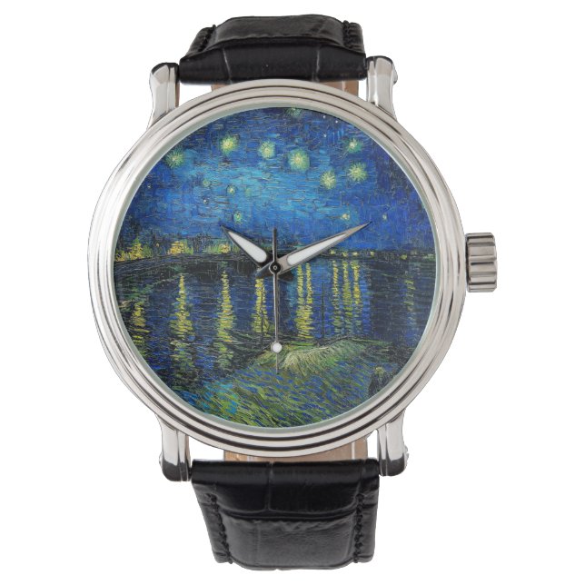 Montre Starry Night Over the Rhone par Vincent Van Gogh (devant)