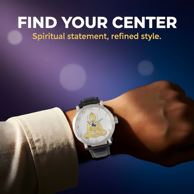 Montre Statue du Bouddha d'or dans la méditation (Créateur téléchargé)