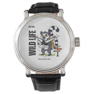 Montre Stay Wild Lemur Life - Madagascar Vibes Cute lemur