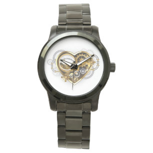 Montre Steampunk Heart with a Manometer