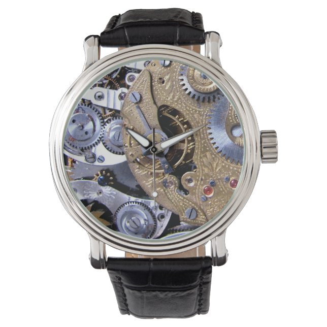 Montre Steampunk Time - Gears Pocketwatch mouvement en la (devant)