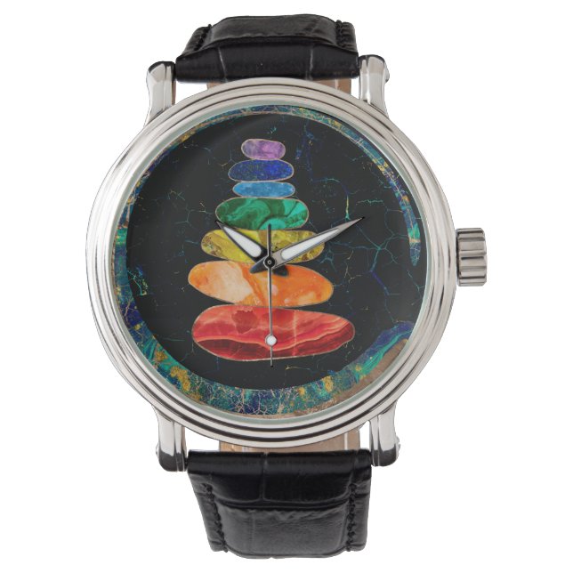 Montre Stones Zen Chakras et cercle Enso (devant)