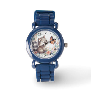 Montre Storybook Woodland Babies Raccoon Et Papillon