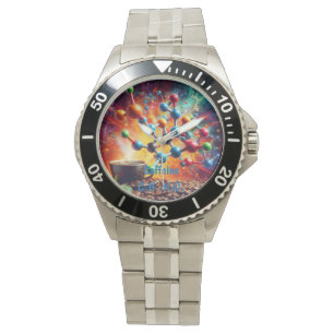 Montre Structure de caféine moléculaire - Science Art Caf