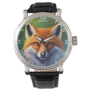 Montre Style Art Déco Fox coloré Imaginaire