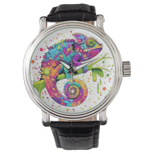 Montre Style d'aquarelle des teintures Chameleon