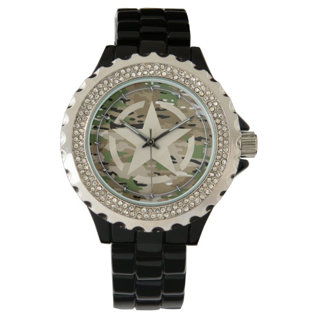 Montre Style de balise Star Stencil sur style Camo (devant)