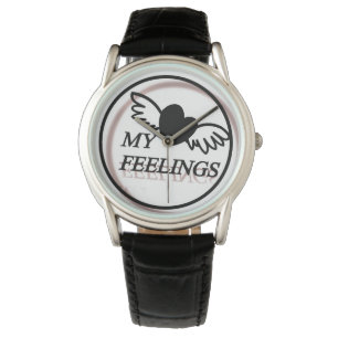 Montre Style : Hommes classique bracelet en cuir noir Mon