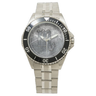 Montre Style industriel affligé par signe de zodiaque de
