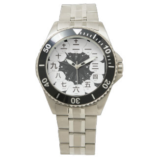 Montre Style MANGA kanji Japon [face noire]