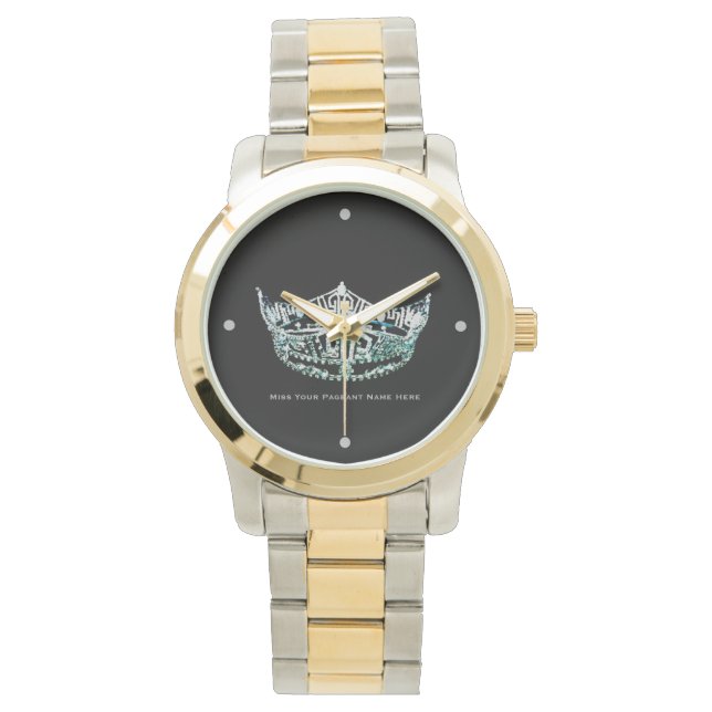 Montre Style Miss America Custom Crown Deux Tones Watch (devant)