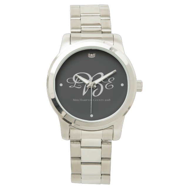 Montre Style Miss USA Custom Women's Crown Bracelet Watch (devant)