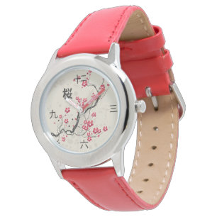 Montre Style oriental Sakura Cherry Blossom Art