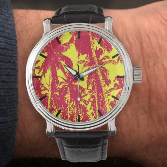 Montre Style pop art Palmiers tropicaux (Créateur téléchargé)