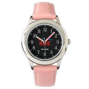 MONTRE STYLISH MODERNE PERSONNALISABLE ROSE VÉRIFIÉ MARQU