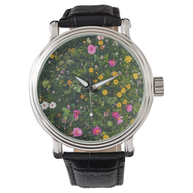 Montre Stylish Watercolor Floral Pattern (devant)