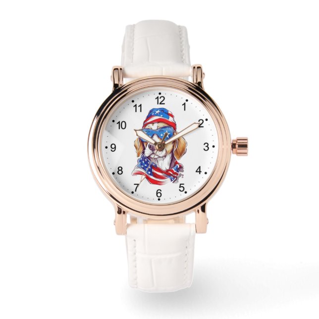 Montre Sublimation de chien du 4 juillet-66361 (Recto)