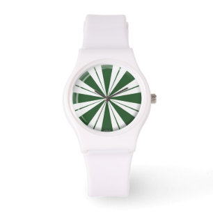 Montre Sucrerie de rayure de menthe verte