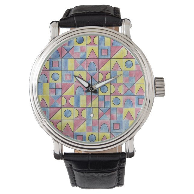 Montre Sudoku One-Modern Bauhaus Geometric Art (devant)