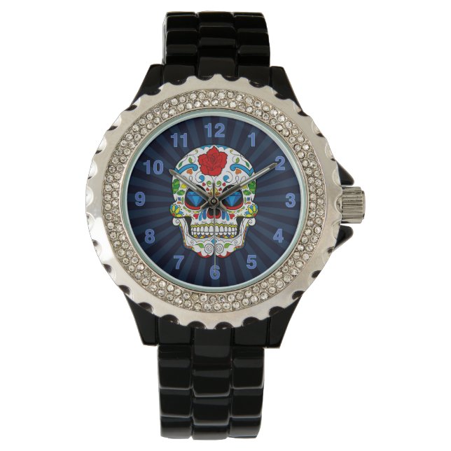 Montre Sugar Skull Mens Watch personnalisable (devant)