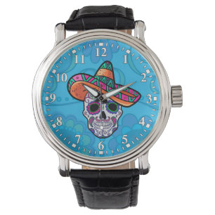 Montre Sugar Skull Mexique Casquette Watch